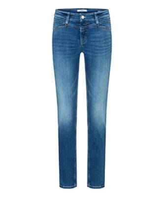 Parla seam daily worn mid used blue denim Cambio