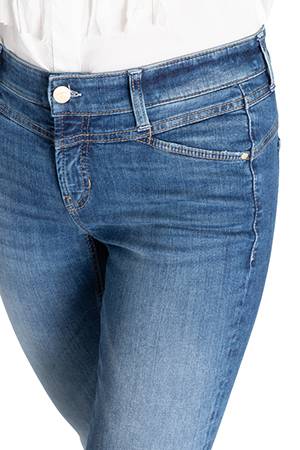 Parla seam daily worn mid used blue denim Cambio