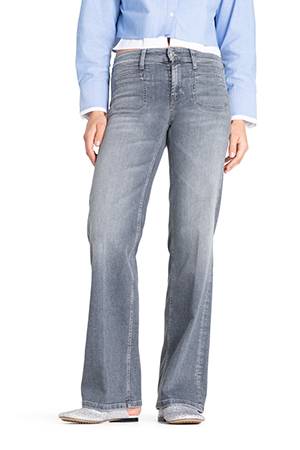 Tess wide leg soft used grey denim Cambio