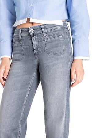 Tess wide leg soft used grey denim Cambio