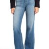 Tess wide leg used contrast blue denim Cambio