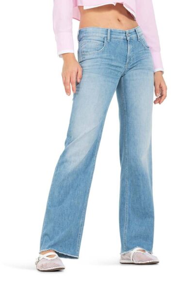 Tess left sunny contrast frin ble denim Cambio