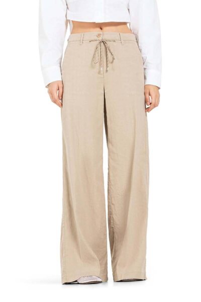 Adrienne summer linen stretch flat white Cambio