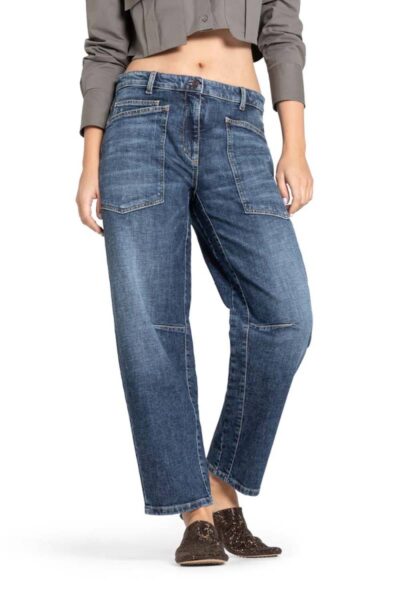 Ocean dark cross soft destroy blue denim Cambio