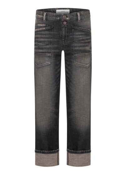 Giuli roll-up brown cross overdyed denim Cambio