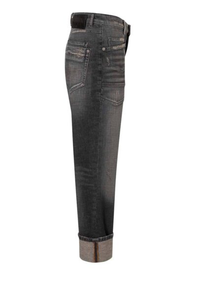 Giuli roll-up brown cross overdyed denim Cambio