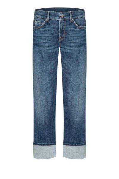 Kerry straight roll-up mid cross blue denim Cambio