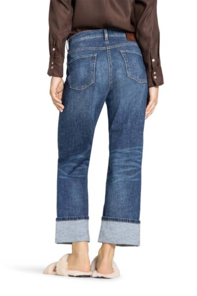 Kerry straight roll-up mid cross blue denim Cambio