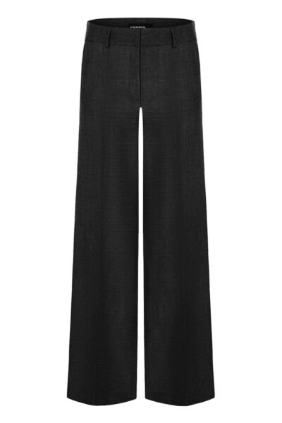 Amelie wool mix gabardine black Cambio