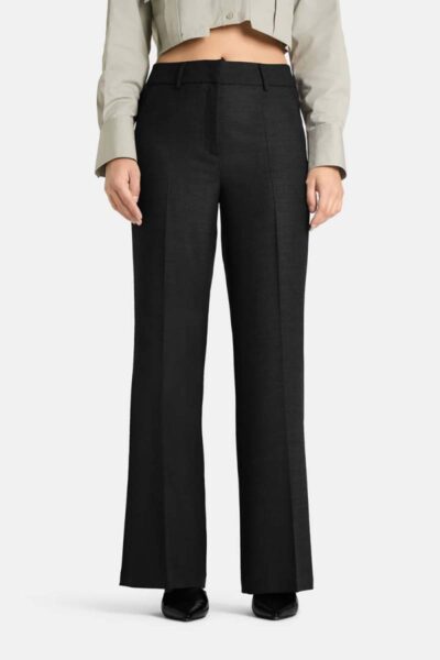 Amelie wool mix gabardine black Cambio