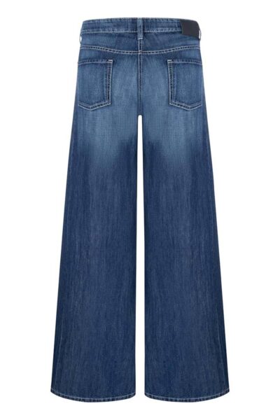 Palazzo patch linen cotton spring mid blue Cambio