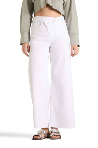 Baggy soft twill tencel cotton pure white Cambio