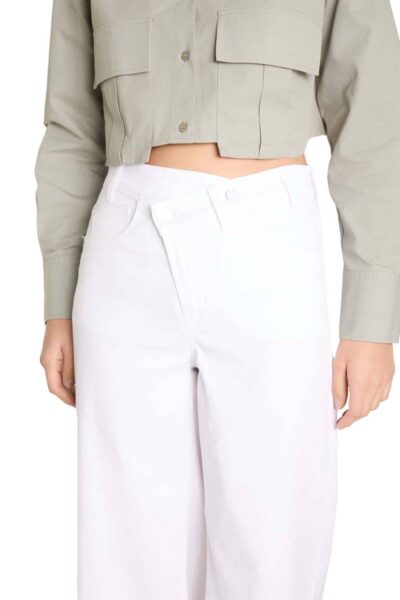 Baggy soft twill tencel cotton pure white Cambio