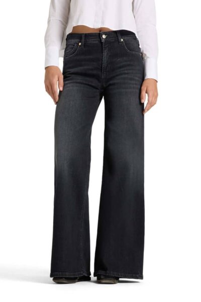 Palazzo flare Studio87 black denim used Cambio