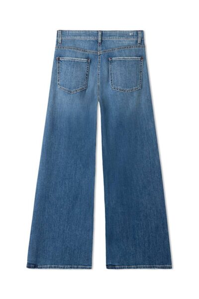 Palazzo flare Studio87 blue denim slub mid Cambio