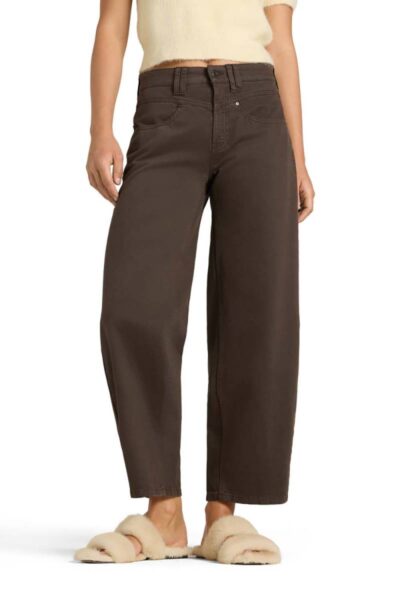 Odele brushed cotton twill stretch espresso Cambio