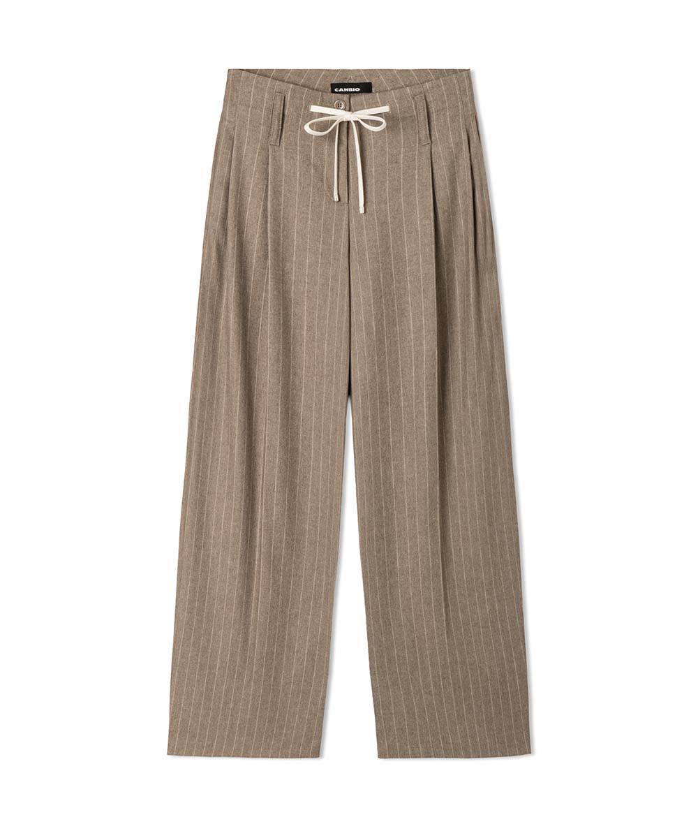 Addison flannel pin stripe beige/creme Cambio - Afbeelding 5