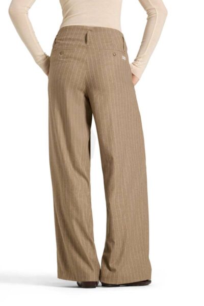 Addison flannel pin stripe beige/creme Cambio