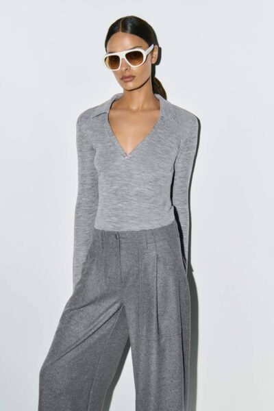 October Studio87 jersey light grey mel. Cambio