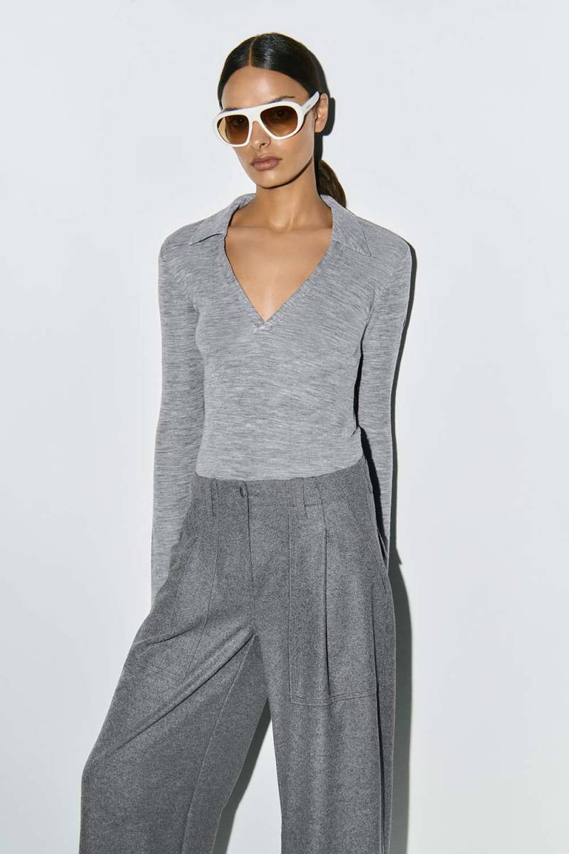 October Studio87 jersey light grey mel. Cambio - Afbeelding 2