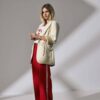 Vola pocket tie blazer bone Co'Couture