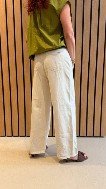 Baggy tencil linen blend sand drift denim Cambio - Afbeelding 4