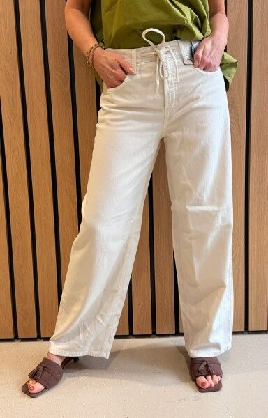 Baggy tencil linen blend sand drift denim Cambio