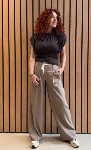 Cattia top dark brown Co’Couture