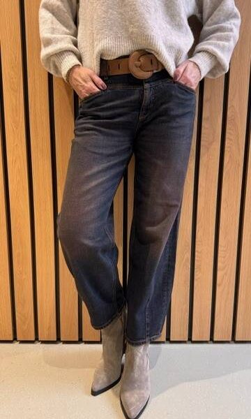 Elin cross brown overdyed denim Cambio