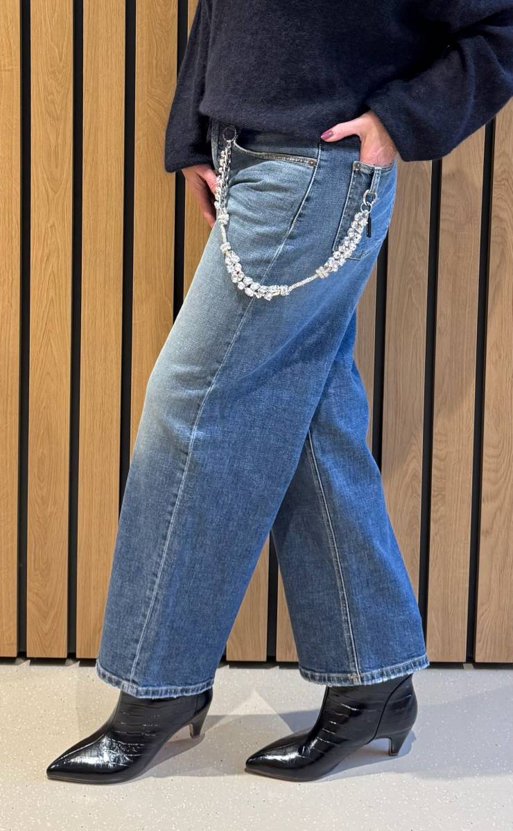 Baggy fit sodt cross t-wash denim Cambio - Afbeelding 4