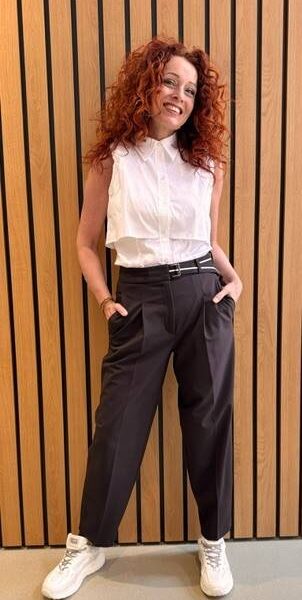 Sanna double layer top white Co’Couture