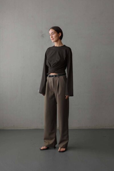 Syf wrap top chocolate Club L’ Avenir