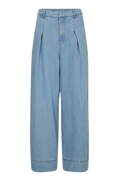 Tilly pleat LL pant fade denim Co’Couture