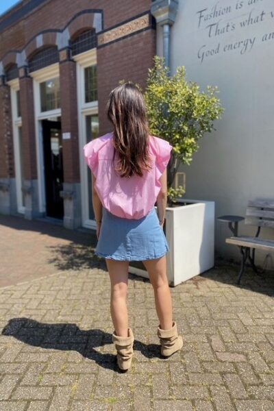 Tilly pocket skirt fade denim Co’Couture