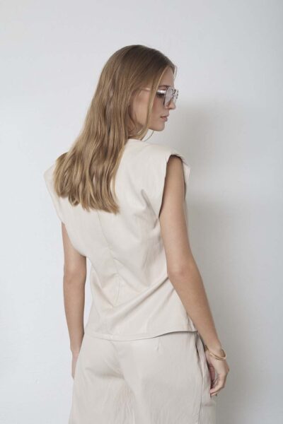 Gitt pleat top bone Co’Couture