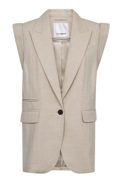 Leena linen wing vest bone Co’Couture