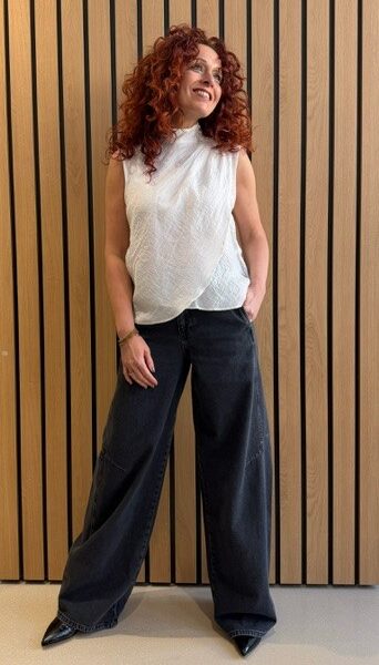 Conny drape top white Co’Couture