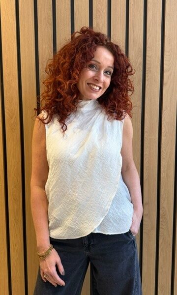 Conny drape top white Co’Couture