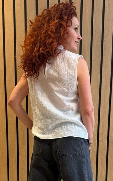 Conny drape top white Co’Couture