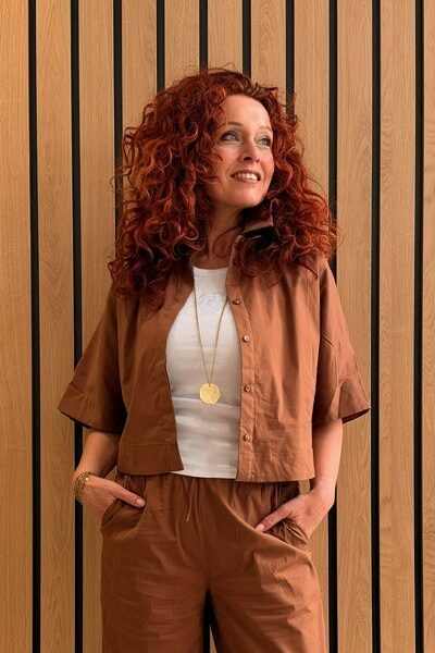 Elara ss shirt suntan Co’Couture
