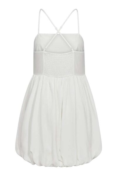 Sunrise balloon strap dress white Co’Couture