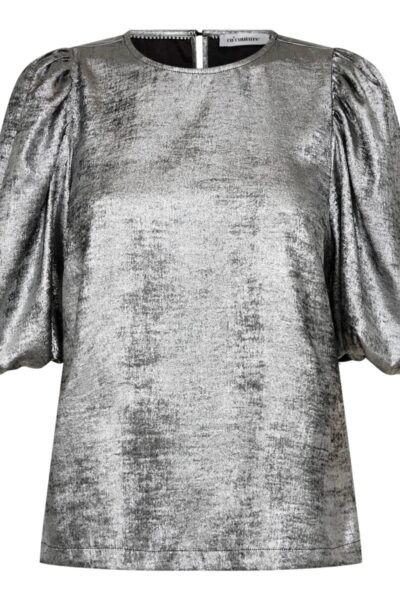 Silver puff blouse Co’Couture