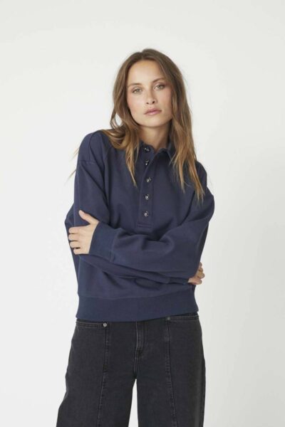 Dengi polo sweat navy Co’Couture