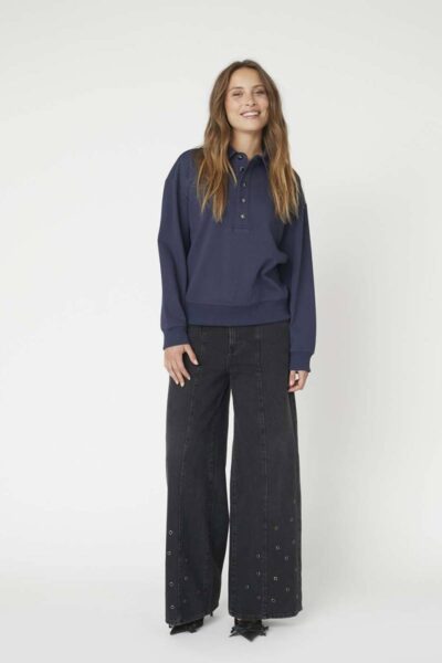 Dengi polo sweat navy Co’Couture