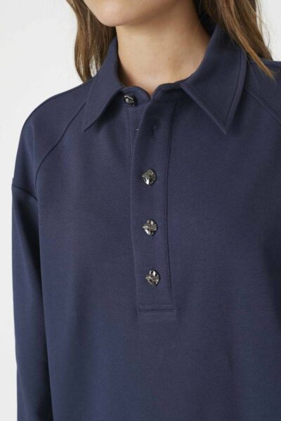 Dengi polo sweat navy Co’Couture