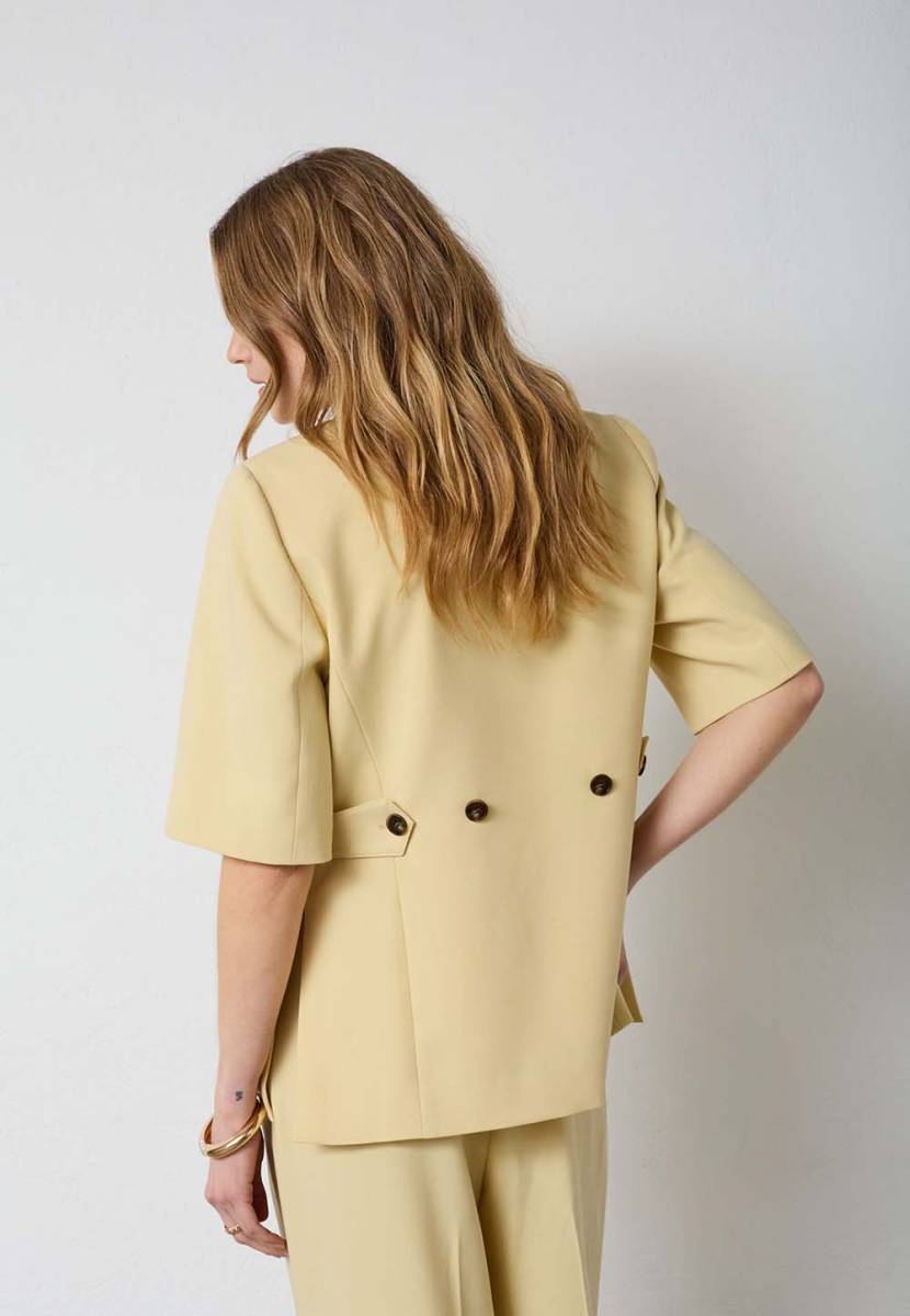 Nilan fitted blazer pale yellow Co'Couture - Afbeelding 3