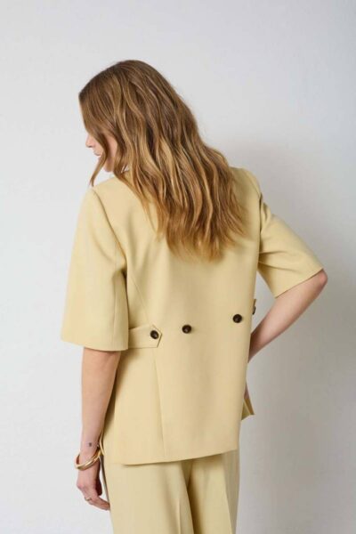Nilan fitted blazer pale yellow Co’Couture
