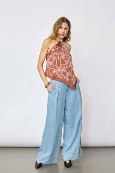 Bandie asym strap top suntan Co’Couture