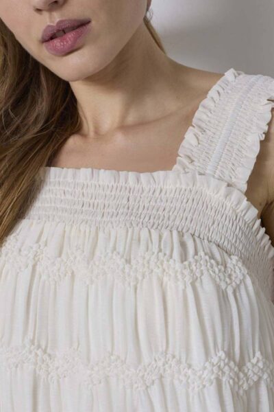 Jerry smock strap top off white Co’Couture