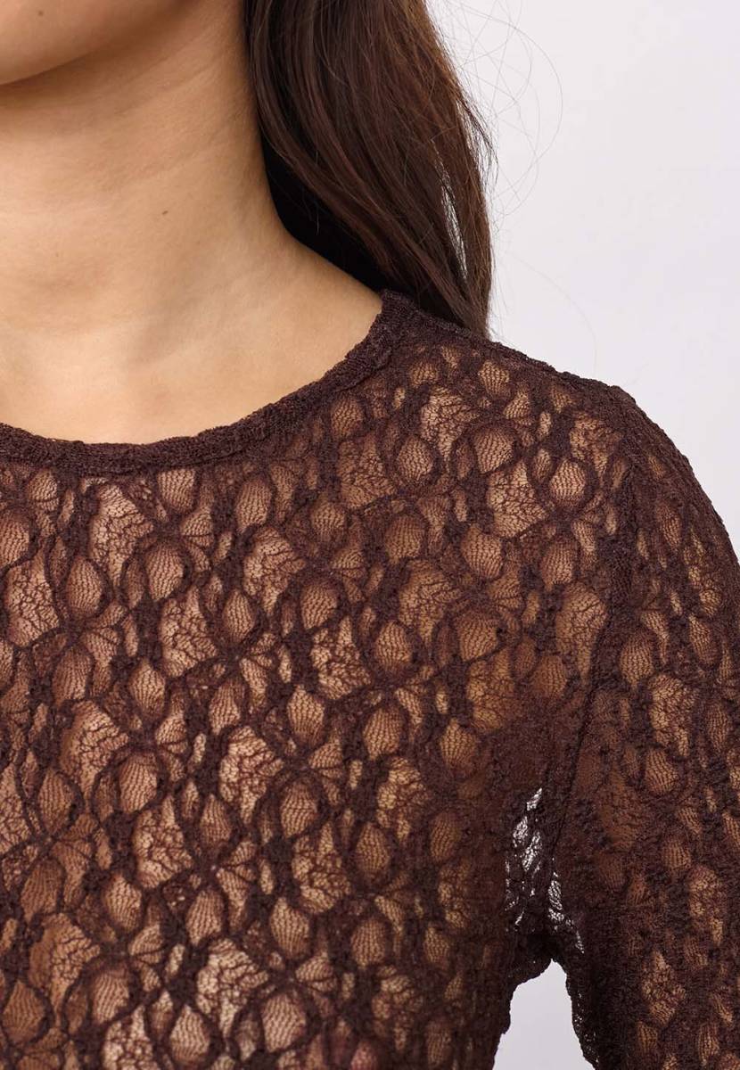 Barna o-neck blouse dark brown Co'Couture - Afbeelding 4